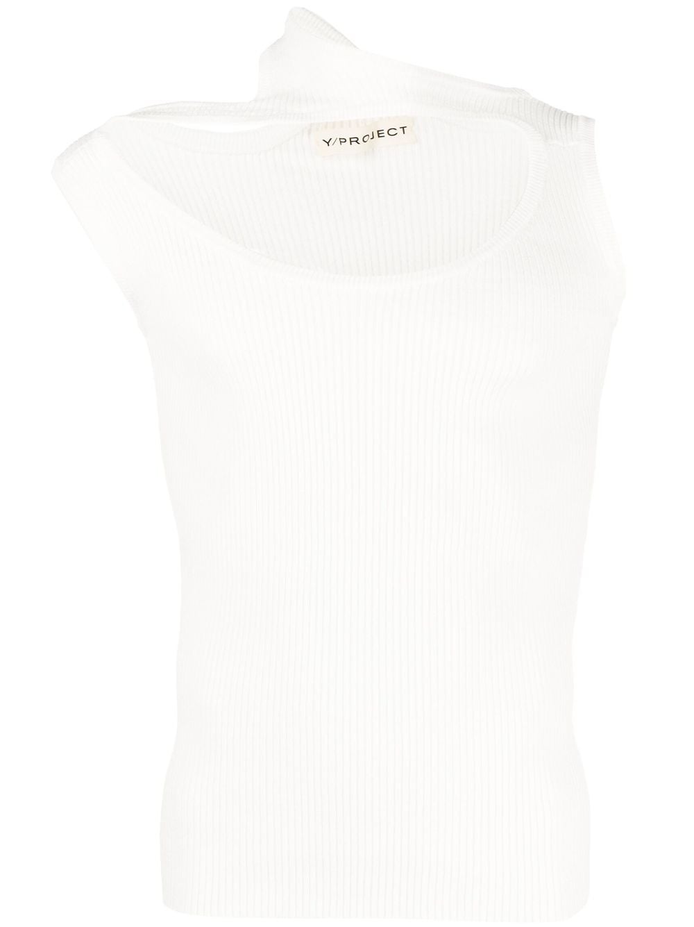 Triple Collar ribbed tank top - 1