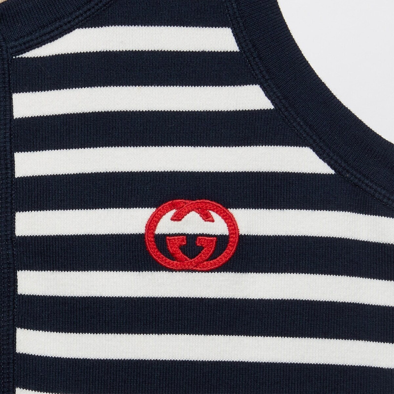 Striped cotton jumpsuit 4