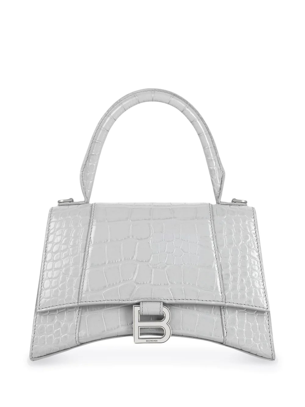 small Hourglass crocodile-effect tote bag - 1