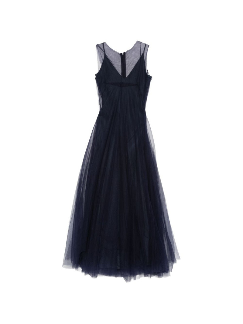 tulle-overlay sleeveless dress 1