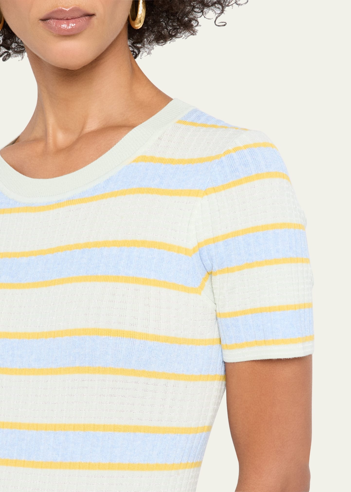 Eloise Stripe Short-Sleeve Maxi Dress - 5
