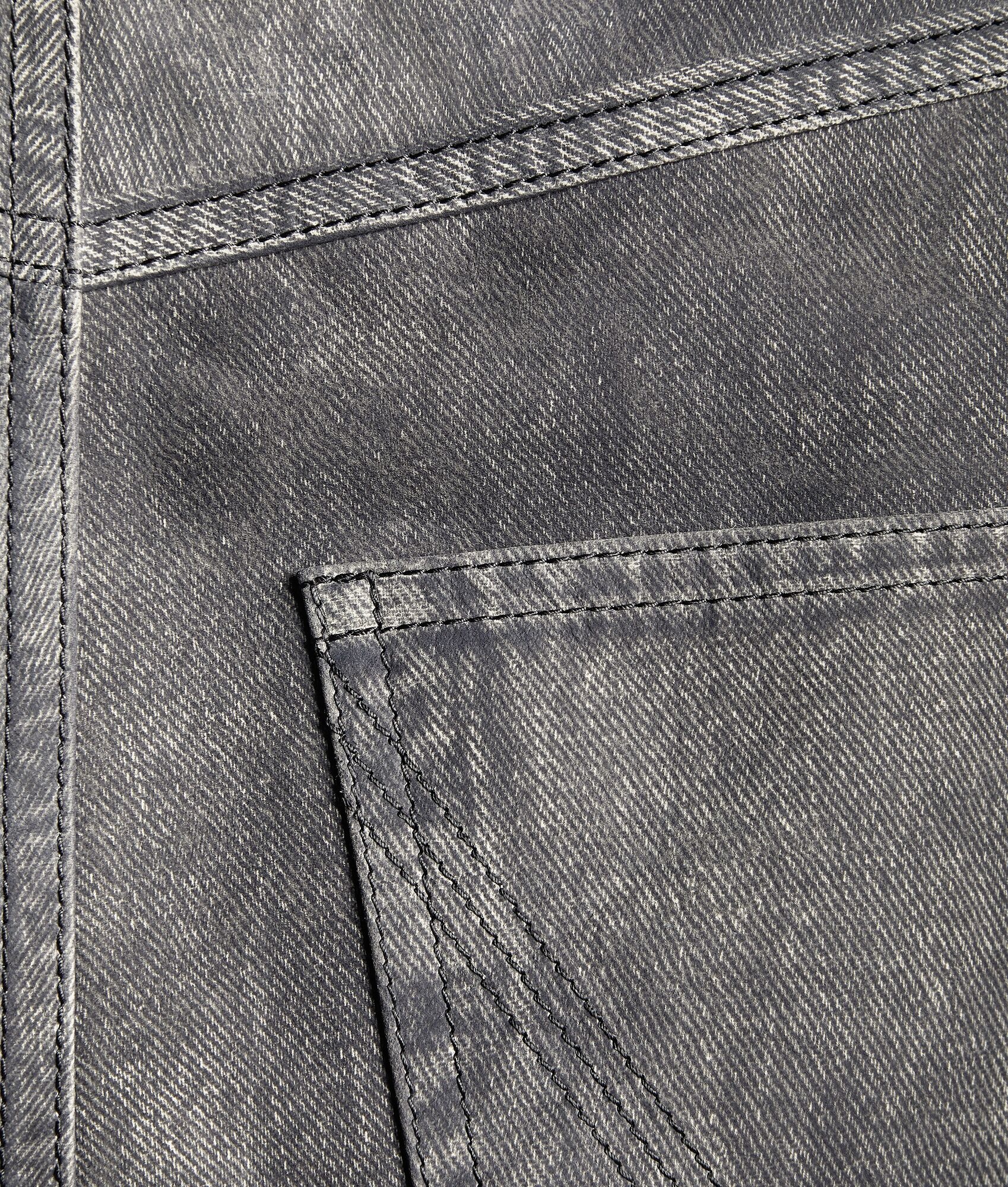 Printed Leather Boyfriend Fit Denim - 5