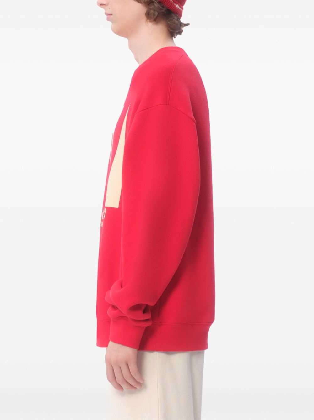 logo-print cotton sweater - 5