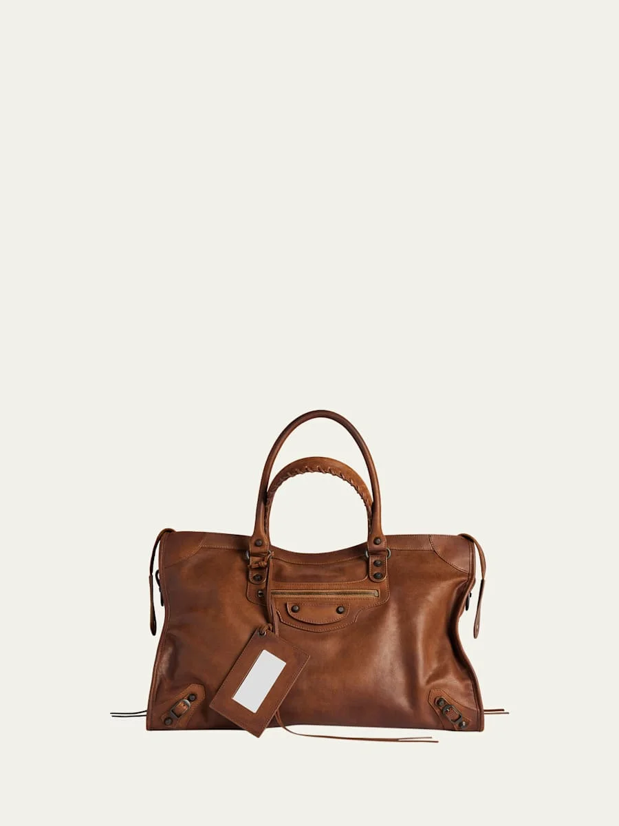 Men's Large Le City Leather Shoulder Bag - 1