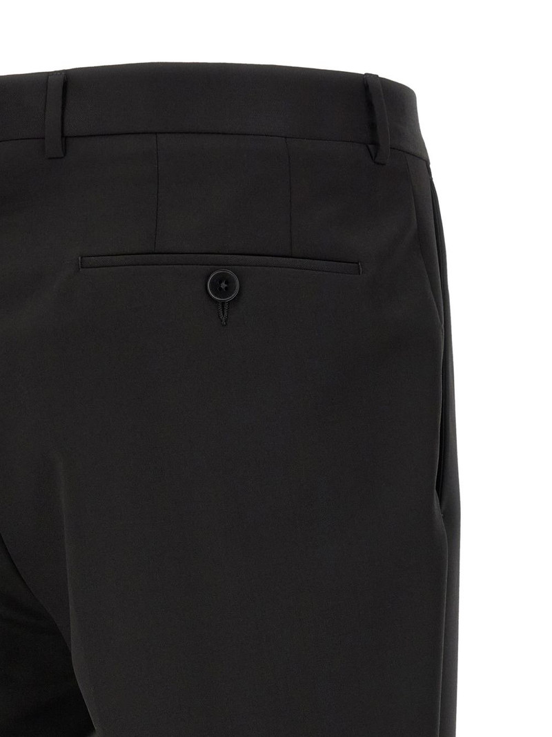 mirror lapels pleated wool dress 5