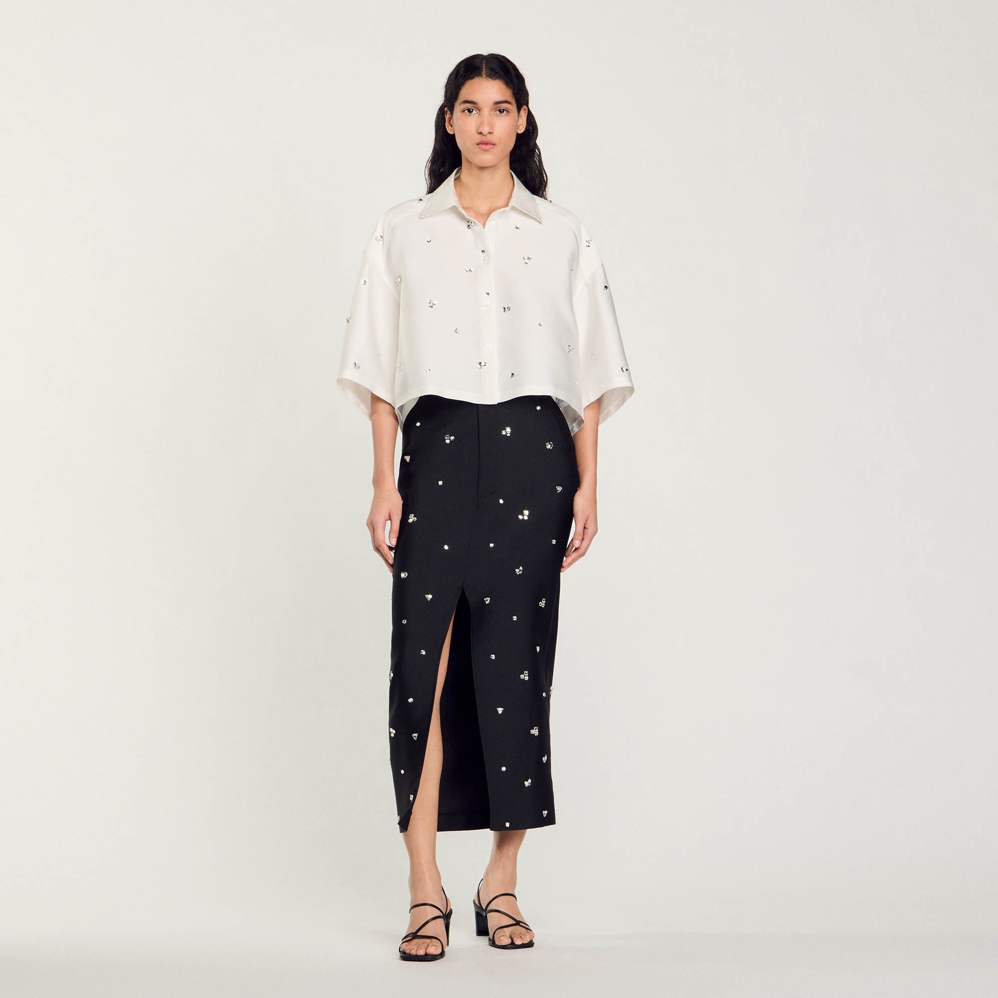 SHIRT EMBELLISHED WITH RHINESTONES - 3