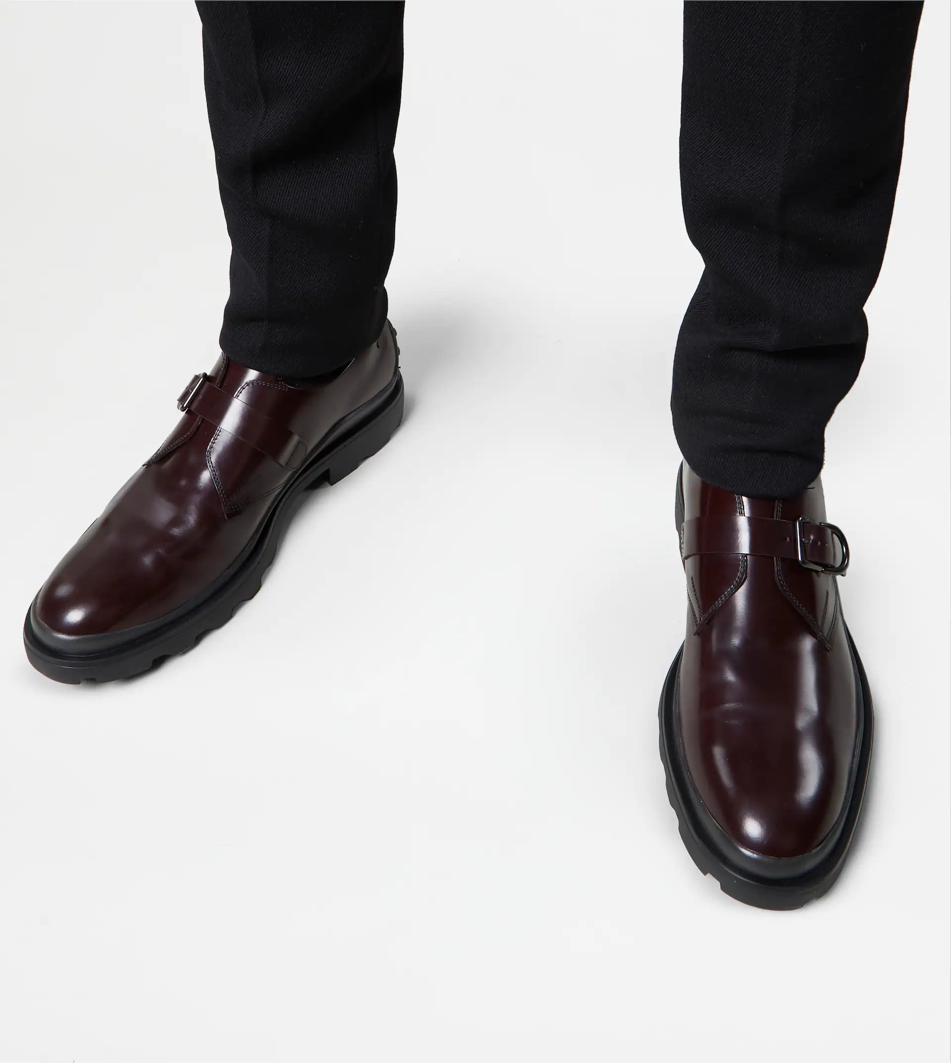 MONKSTRAPS IN LEATHER - BURGUNDY - 2