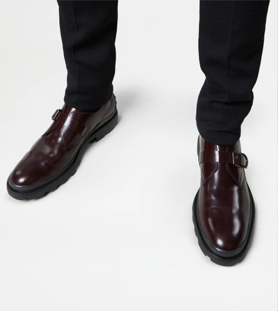 Tod's MONKSTRAPS IN LEATHER - BURGUNDY outlook