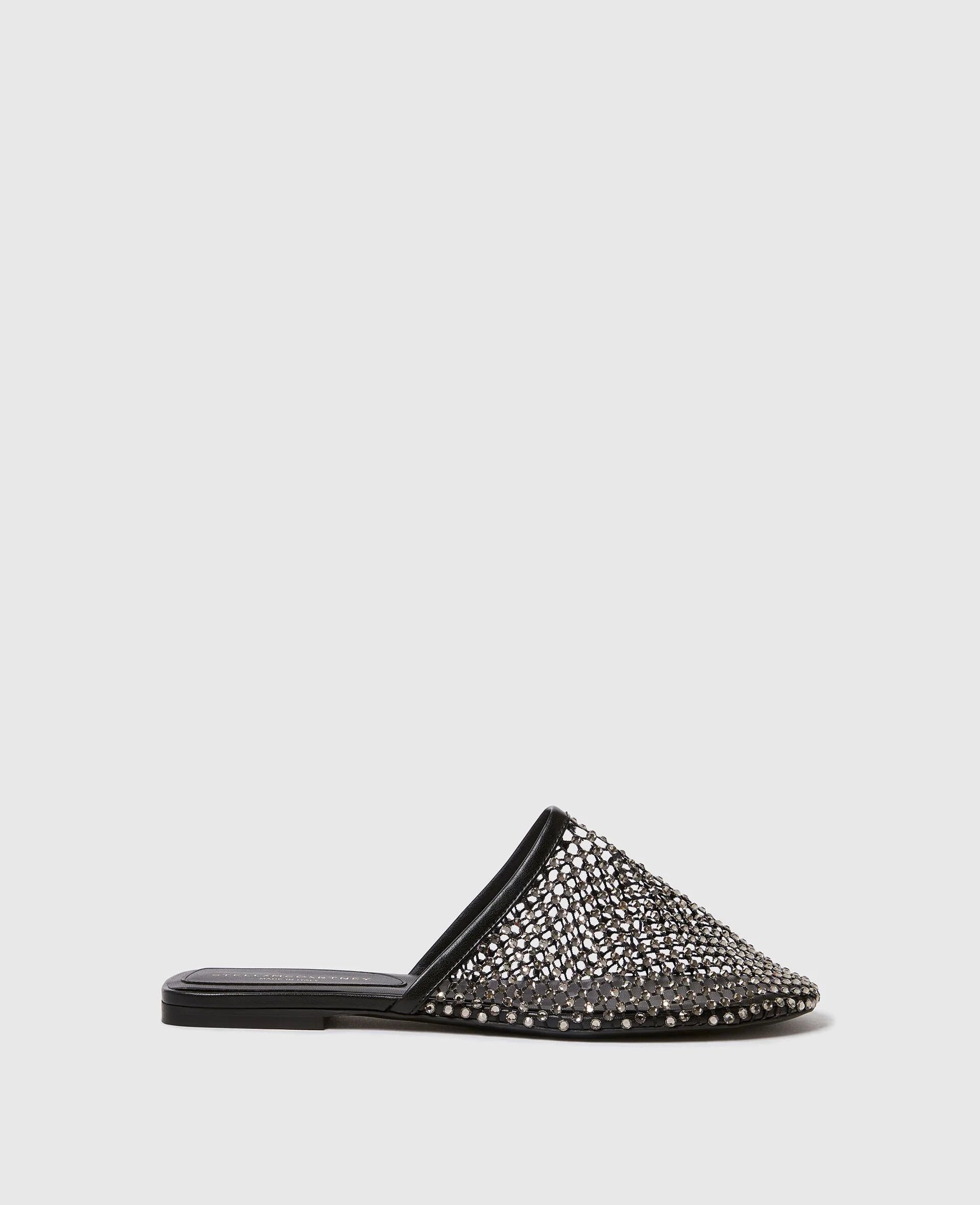 Flat Slide Crystal Mesh Sandals - 1