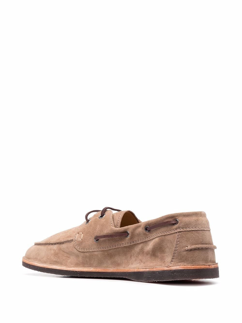 lace-up suede loafers - 3