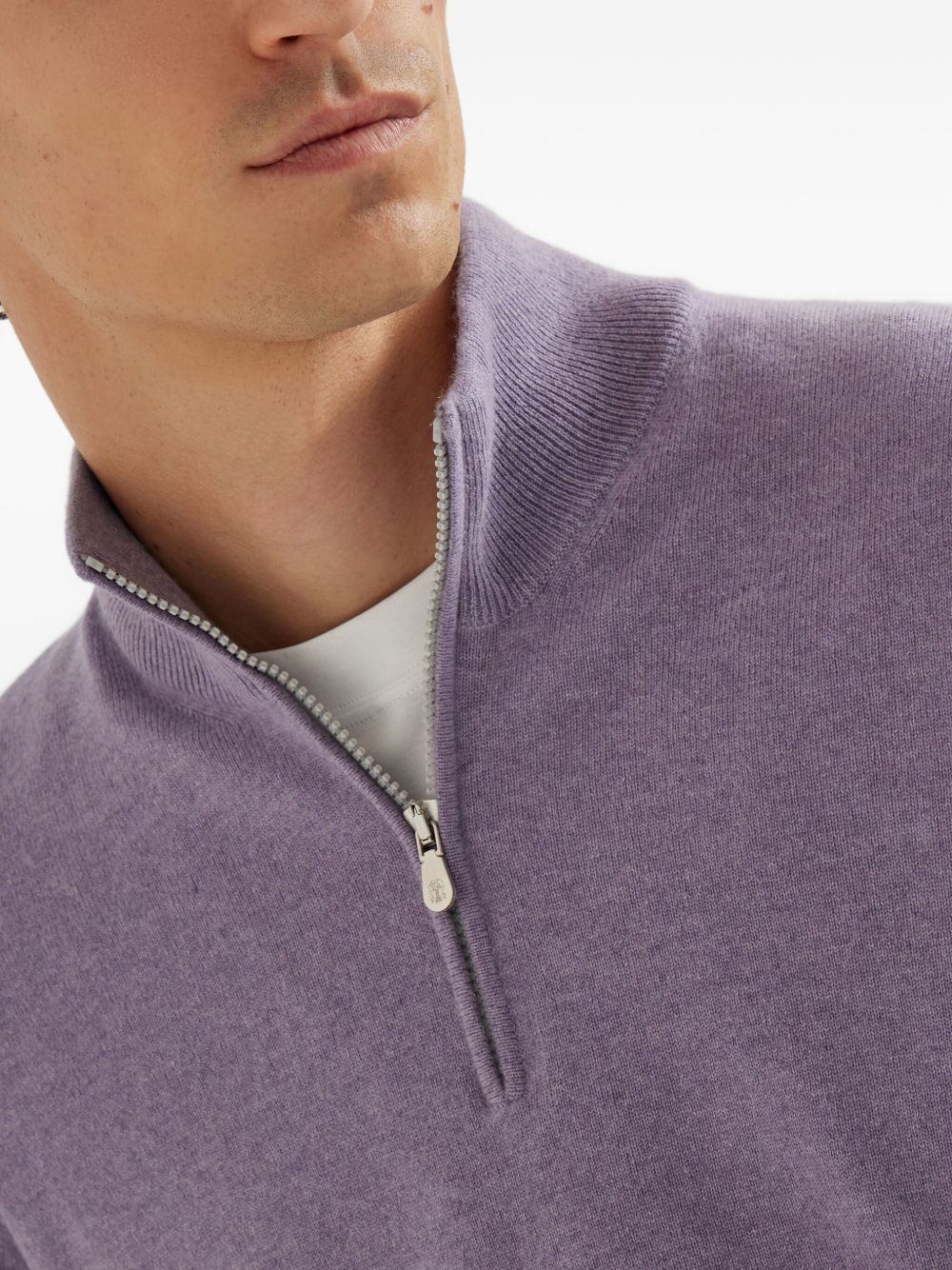 half-zip cashmere sweater - 5