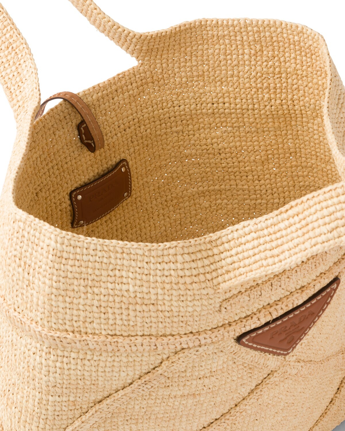 Raffia and Leather Tote - 5