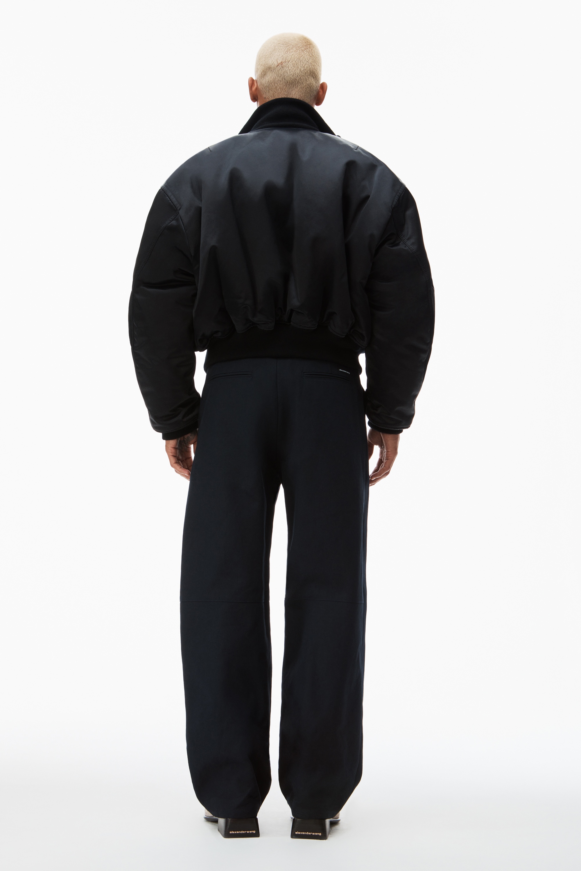 bomber jacket in sateen - 5