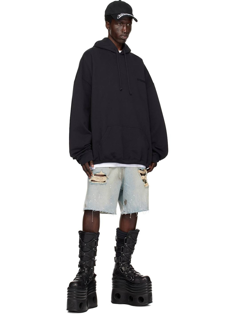 VETEMENTS Black Embroidered Logo Hoodie outlook