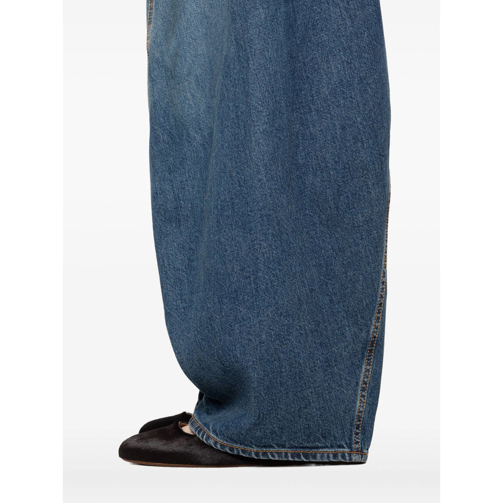 Alaïa Blue Trousers - High-Waisted Trousers Women - 4