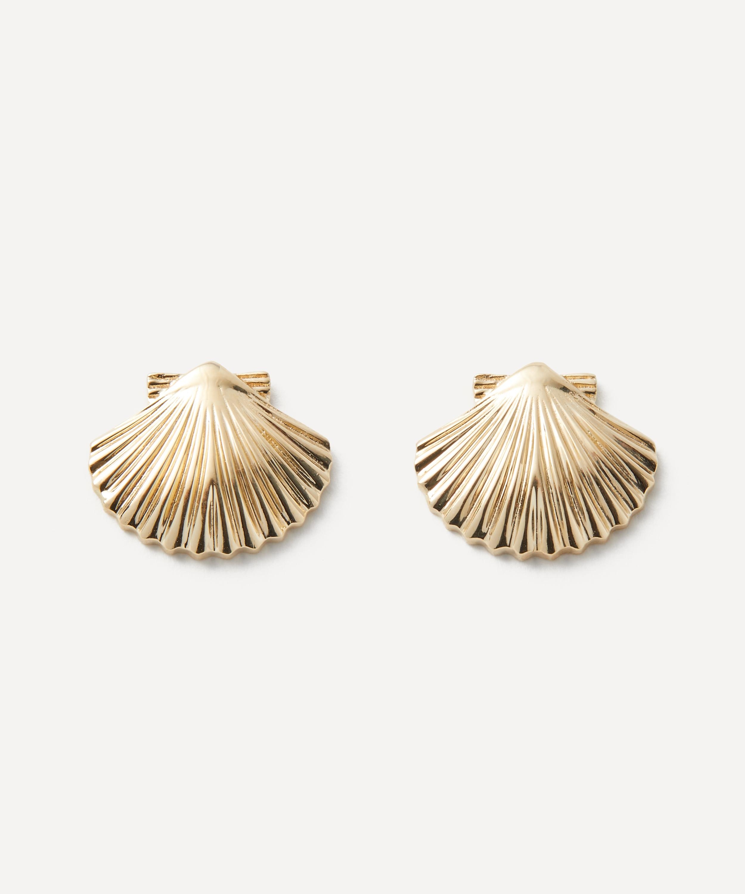 14ct Gold Mini Venus Stud Earrings - 1