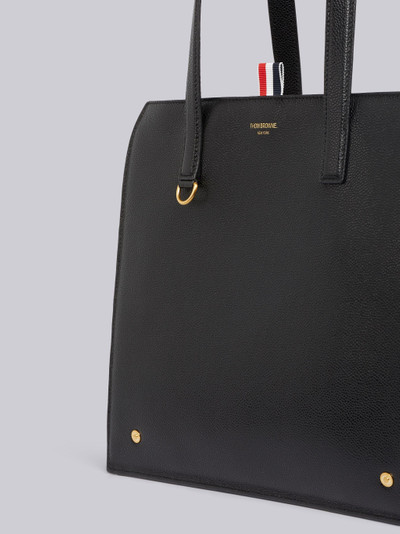 Thom Browne Black Pebbled Soft Thom Tote outlook