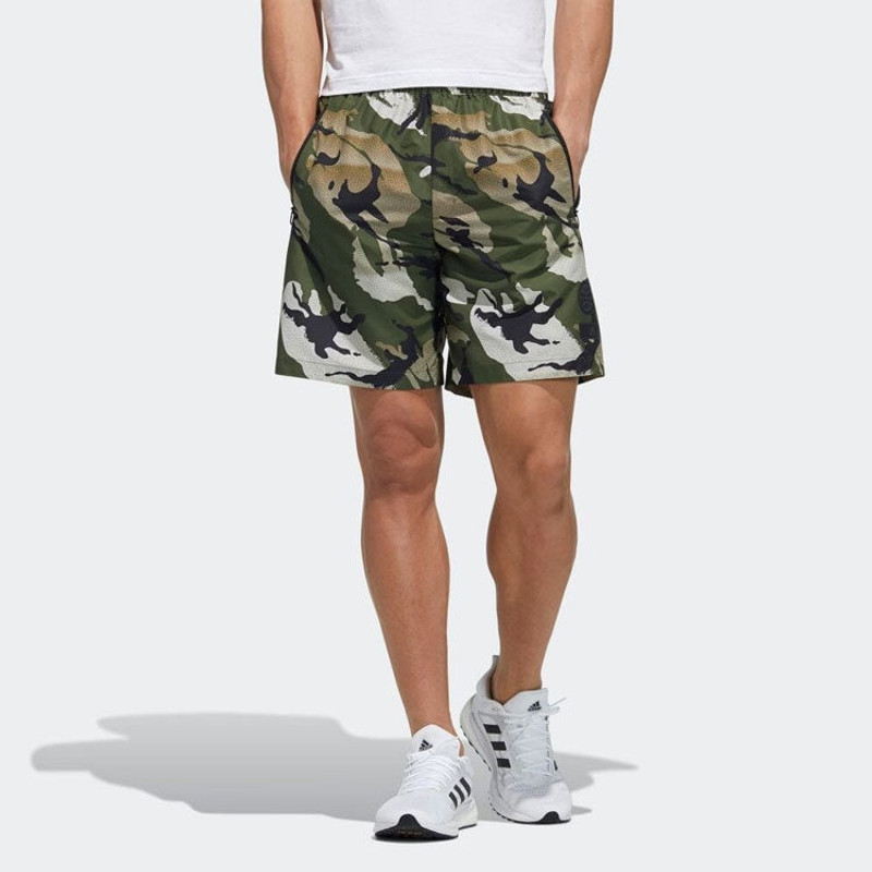 adidas adidas Ub Sht Wv Camo Sports Stylish Camouflage Shorts Green GP0835 outlook