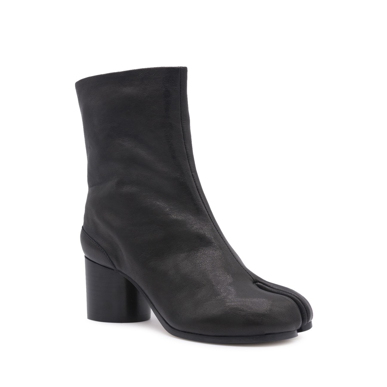 black leather tabi boots - 2