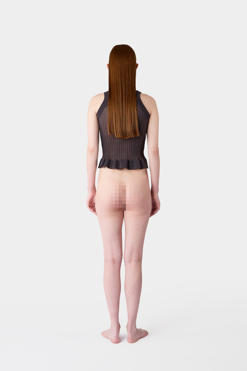 KNIT TANK TOP / charcoal grey 4