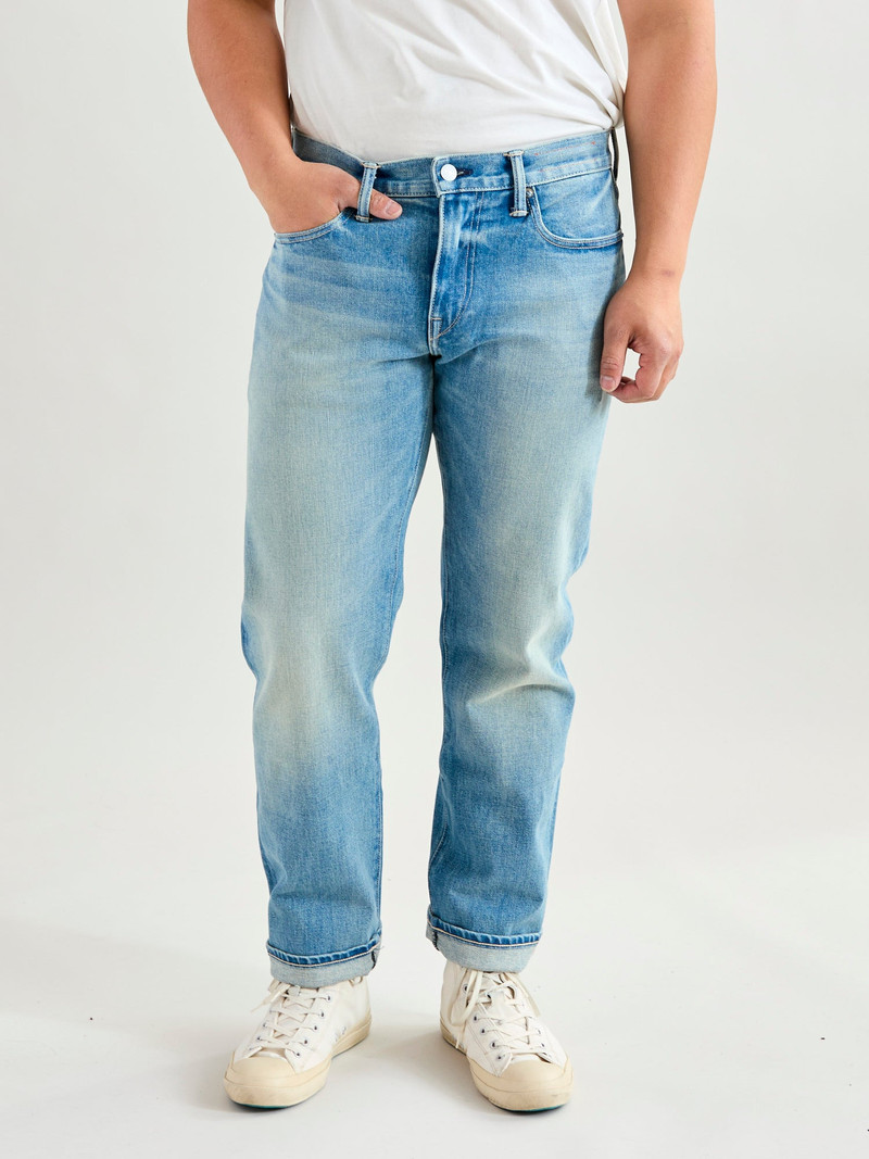 HIROSHI KATO "Julian" 14oz Washed Indigo Stretch Selvedge Denim - Hammer Straight outlook