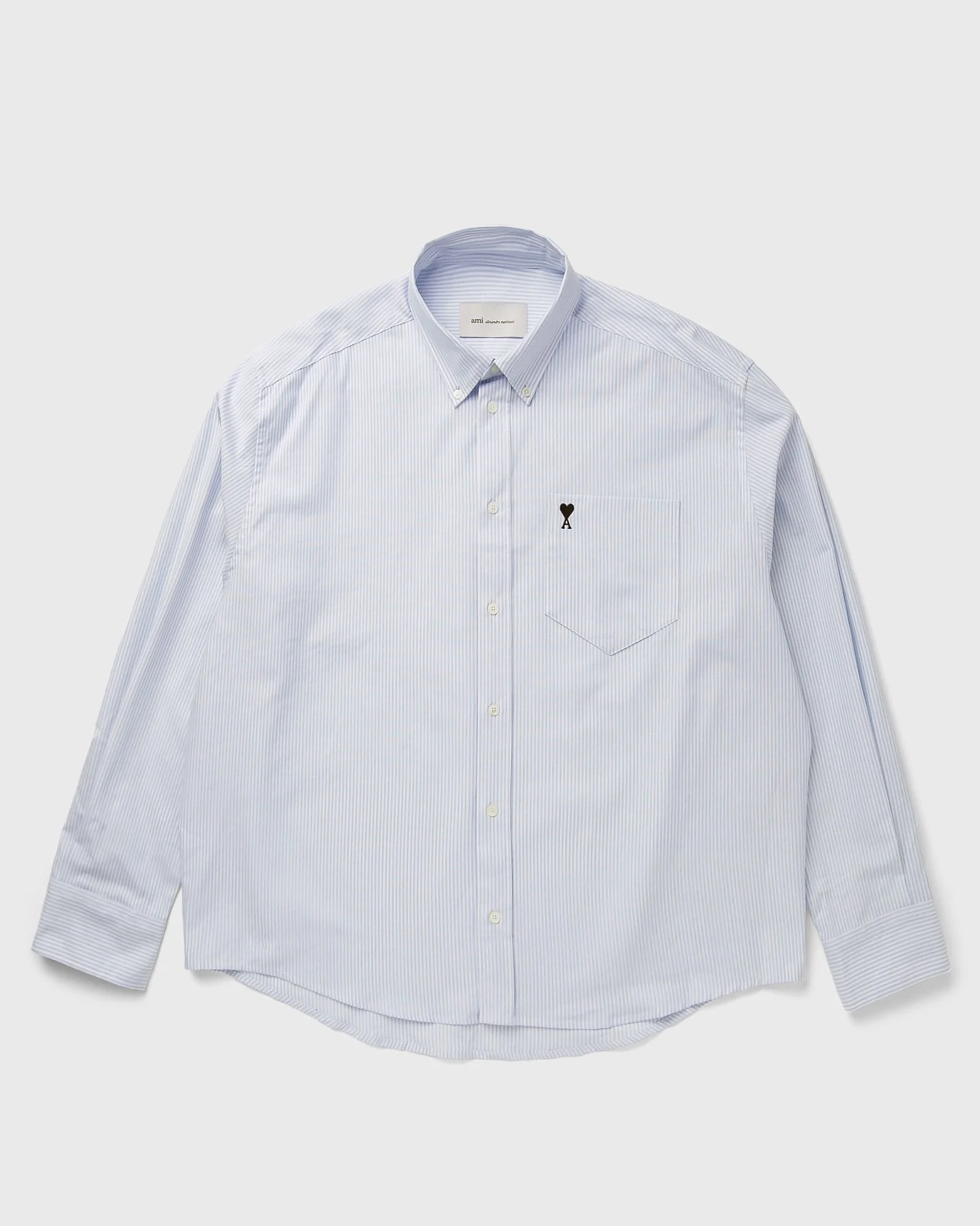 BOXY FIT SHIRT BUTTON DOWN COLLAR AND EMBROIDERED AMI DE COEUR - 1