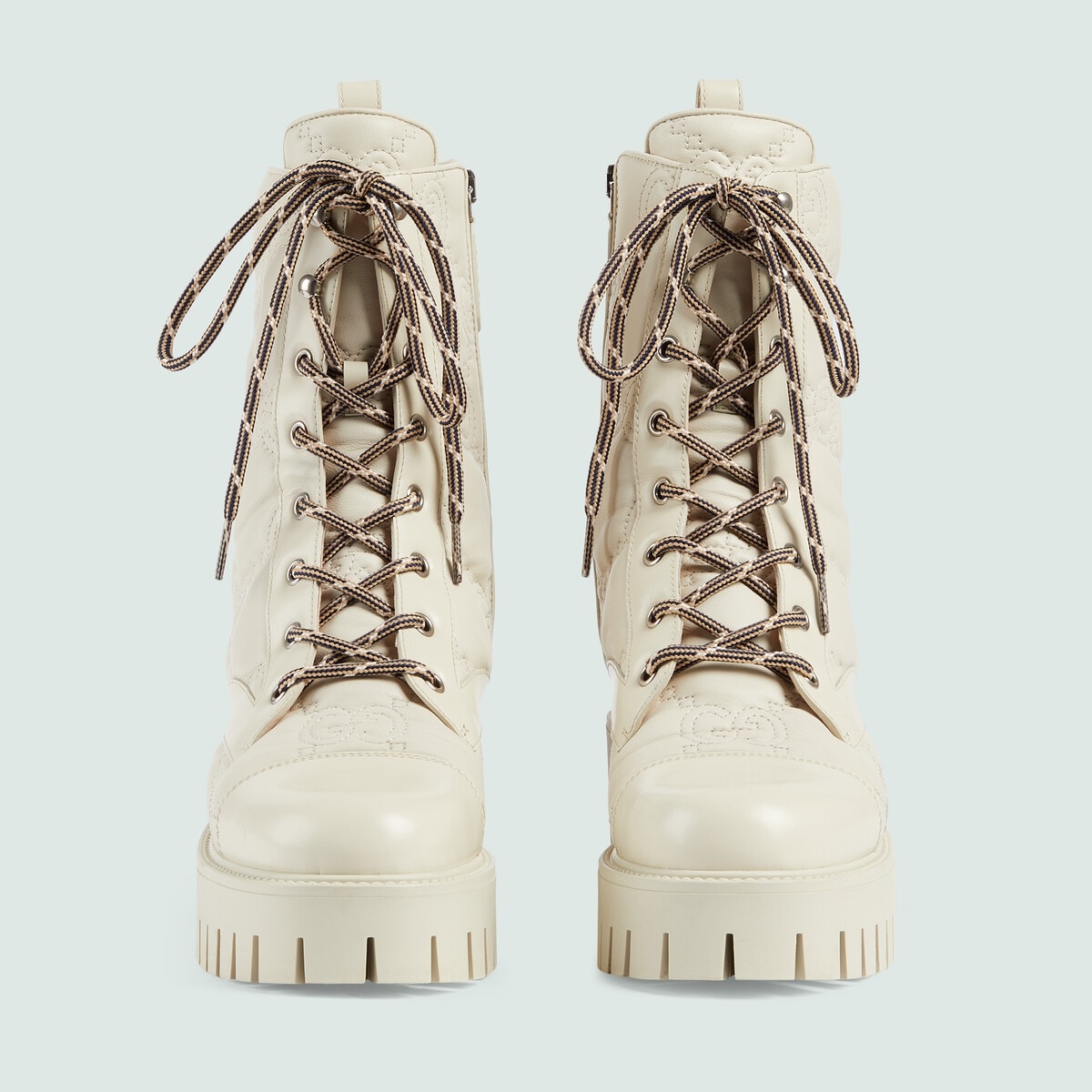 Women's GG Matelassé lace-up boot - 3