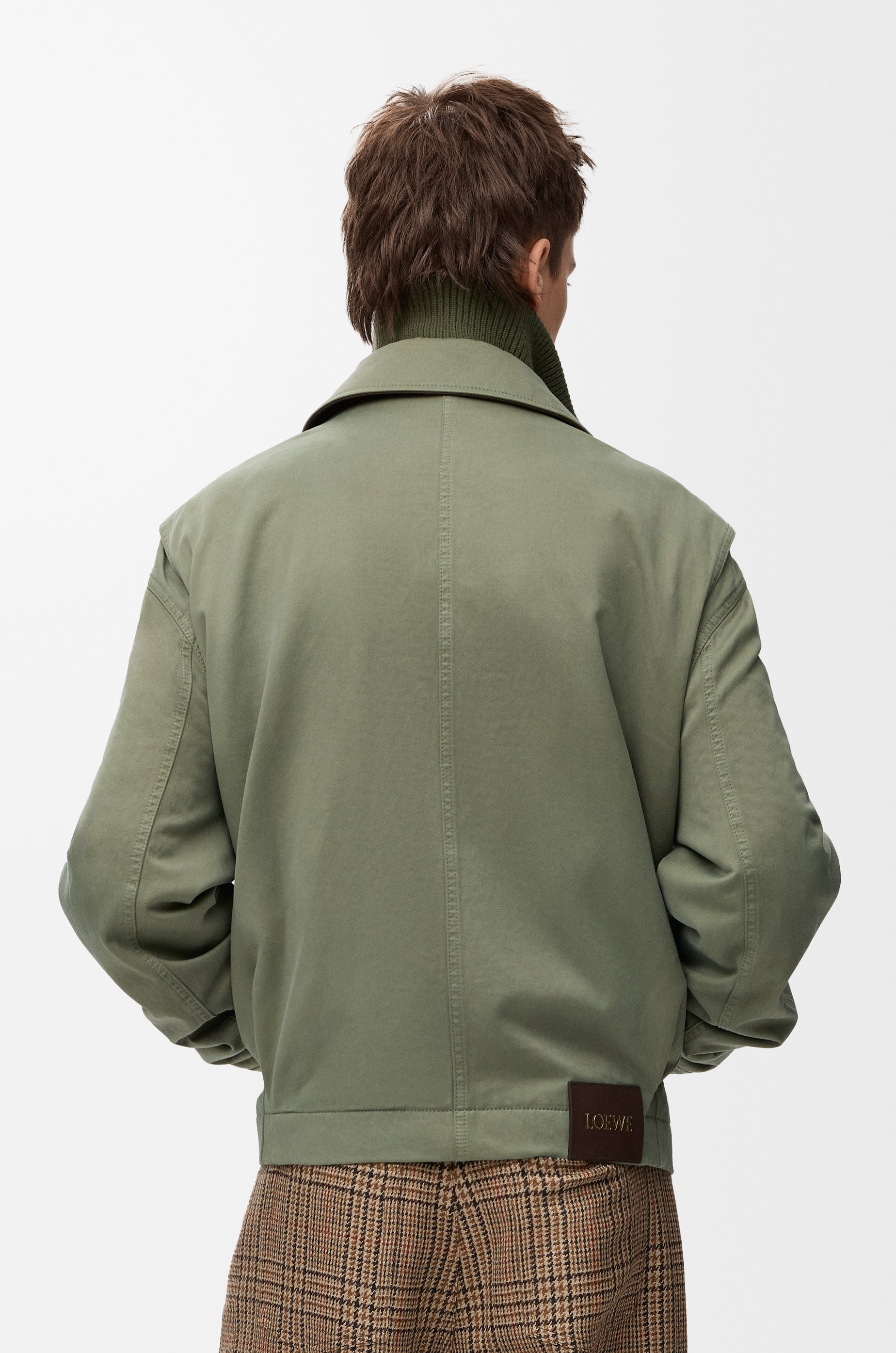 Belted jacket in cotton - 4