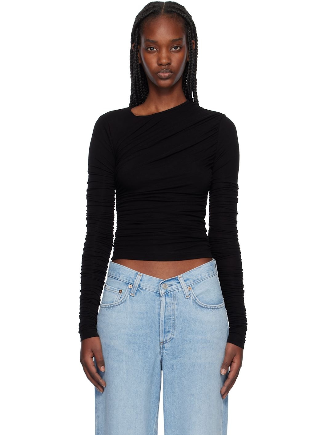 Black Tania Twist T-shirt - 1