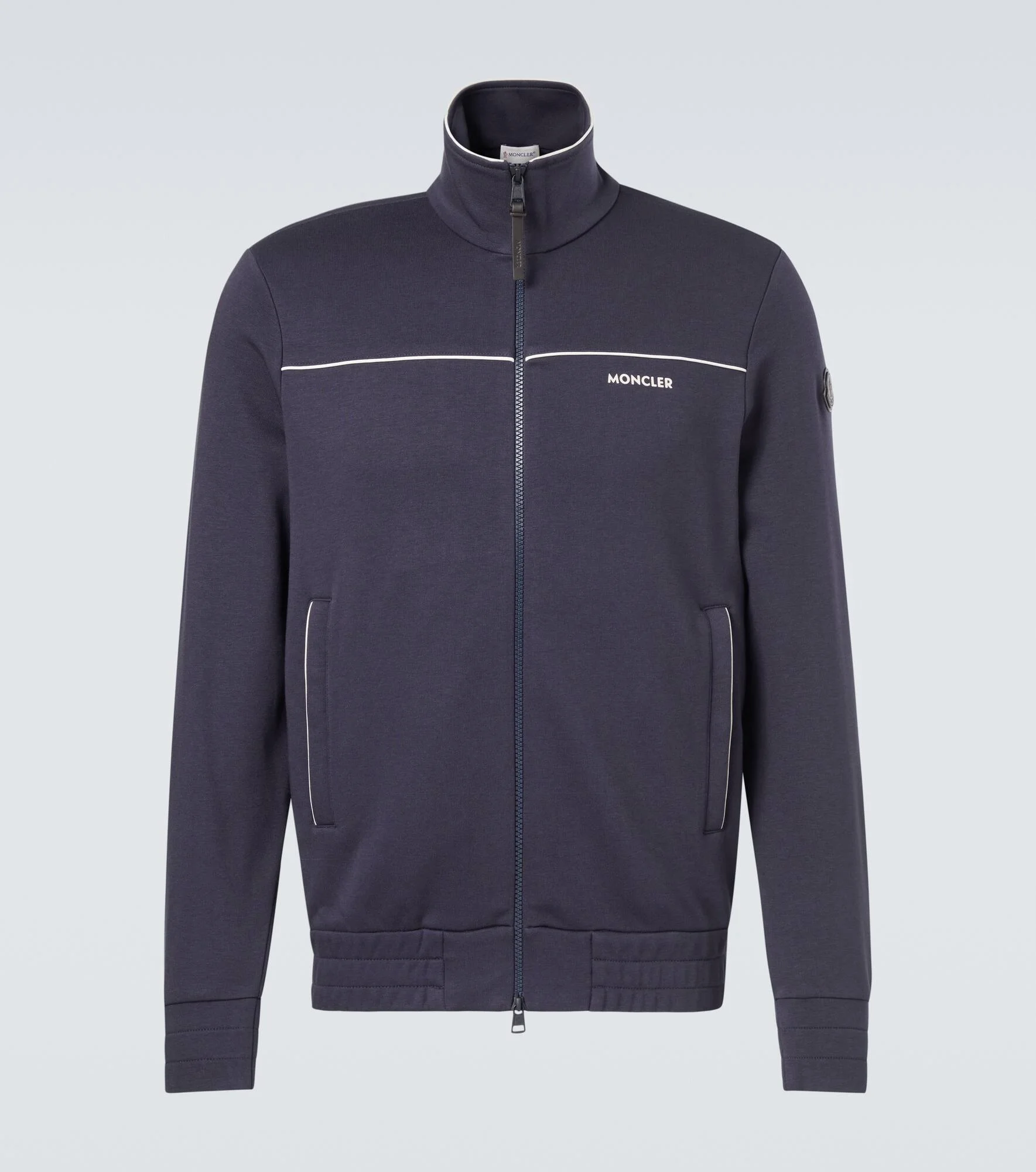 Technical jersey zip-up sweatshirt - 1