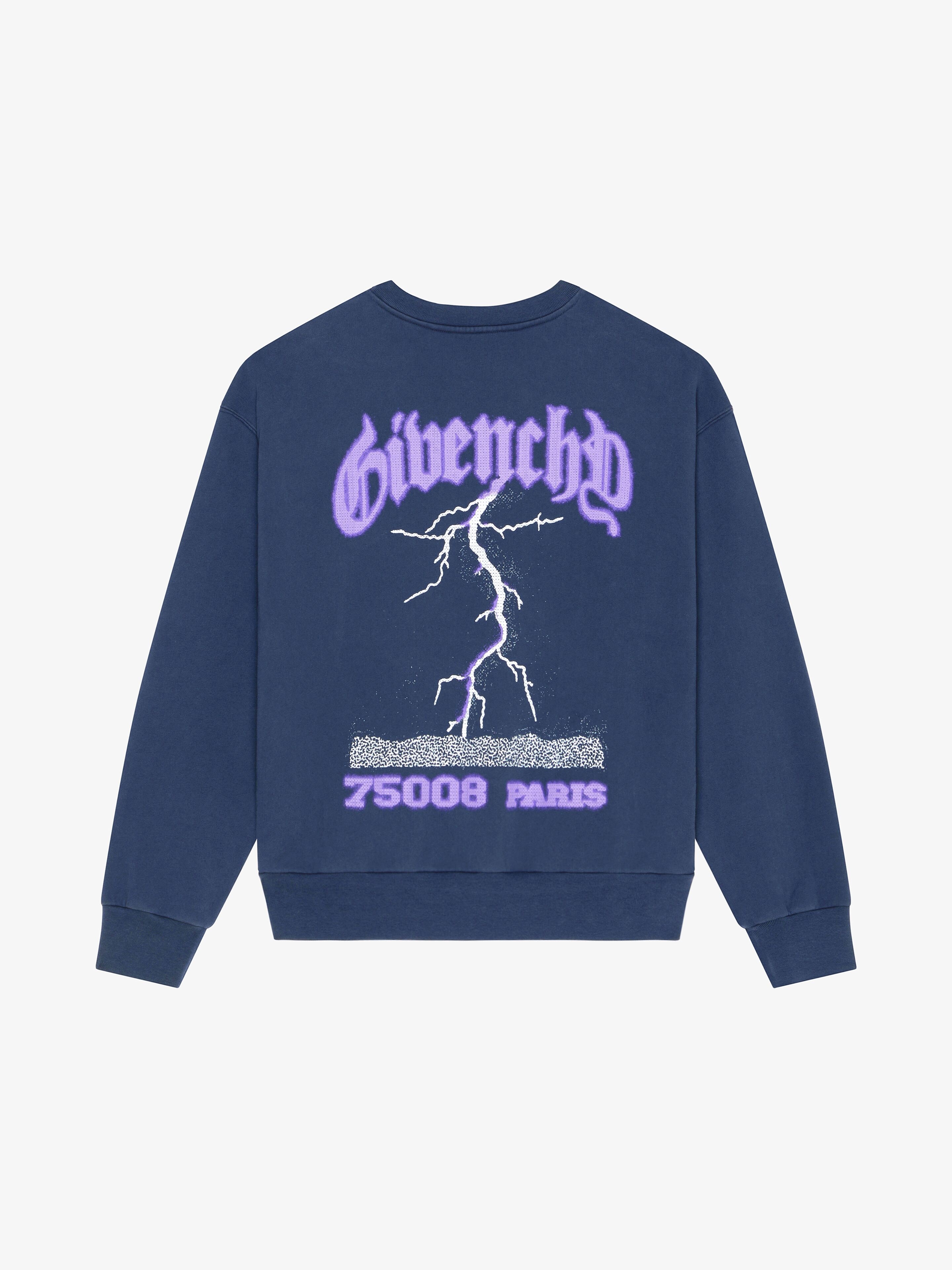 BOXY FIT SWEATSHIRT IN FLEECE WITH REFLECTIVE ARTWORK - 5