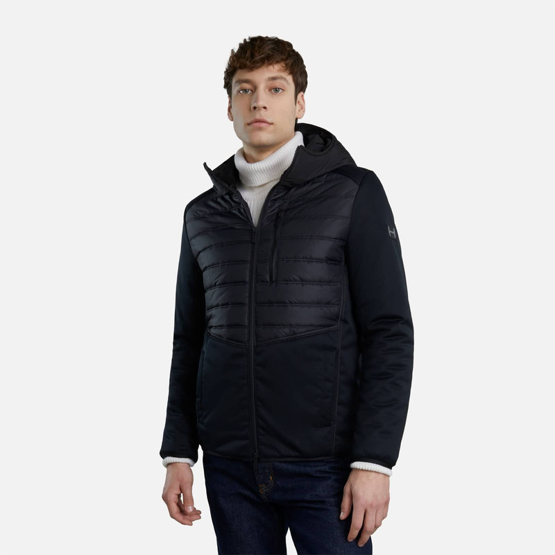 Bimaterial Windbreaker Black 4