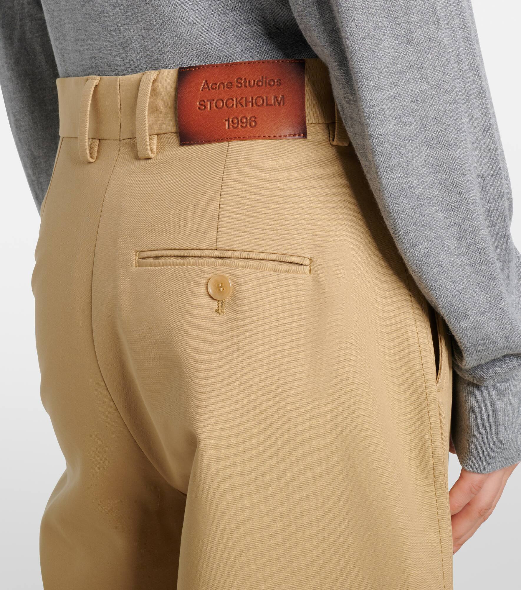 Cotton satin wide-leg pants - 6