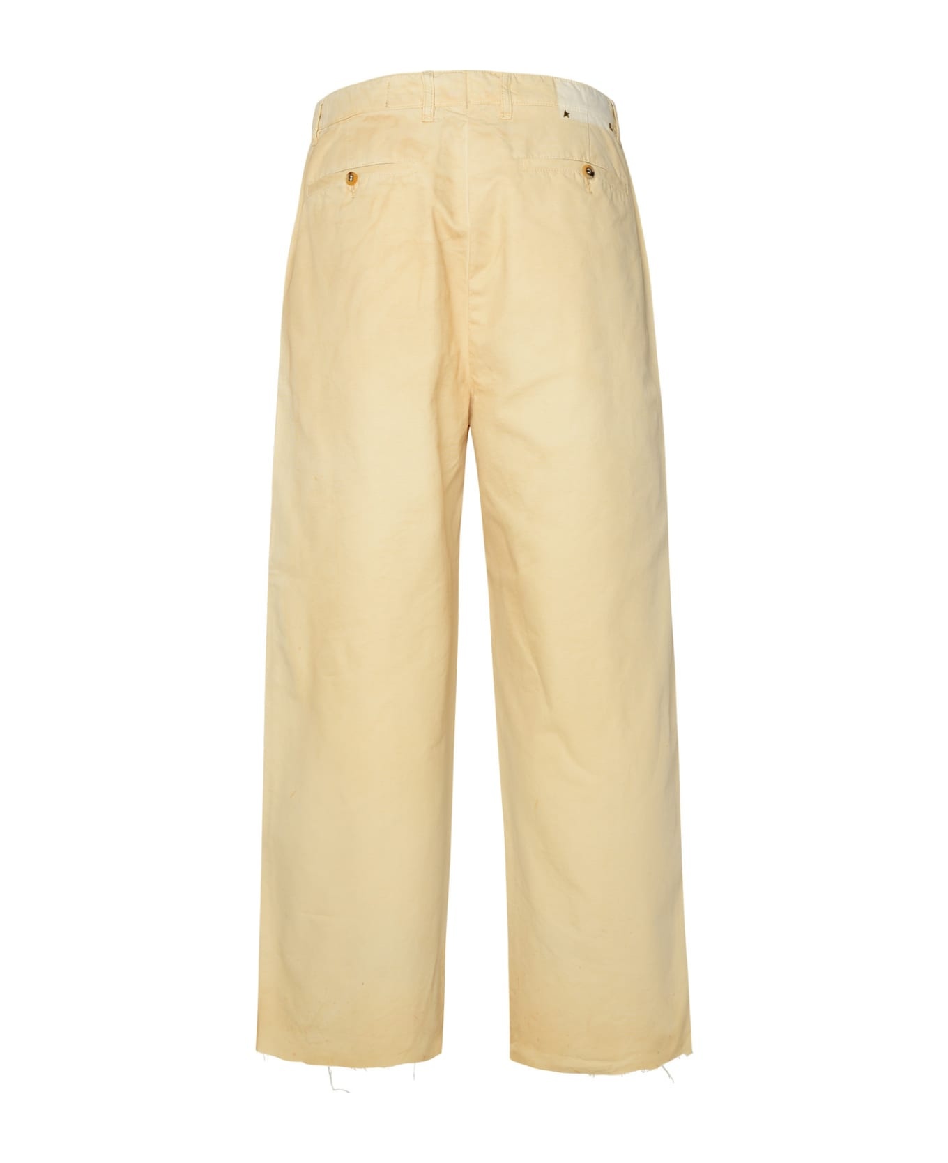 Beige Cotton Trousers - 3