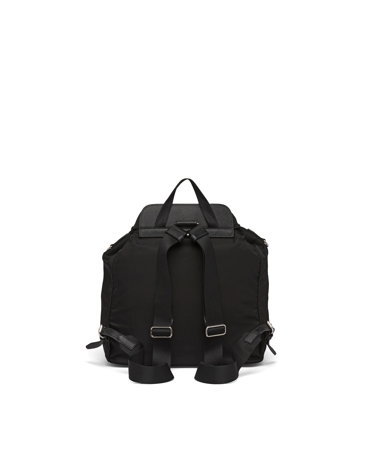 Nylon and Saffiano Leather Backpack - 4