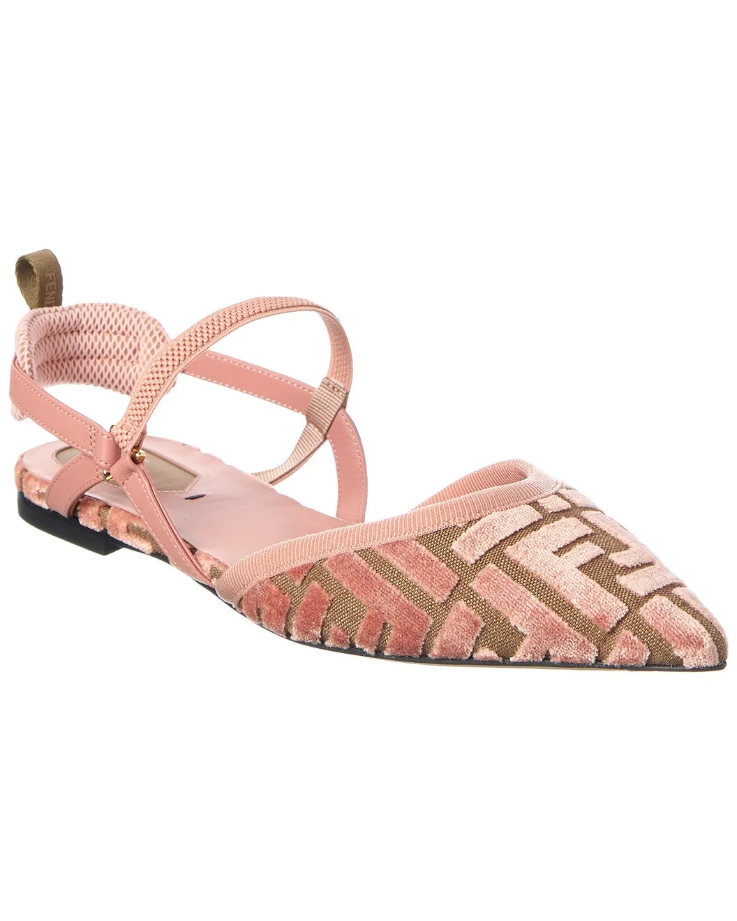 FENDI Colibri Lite FF Jacquard Velvet Flat - 1