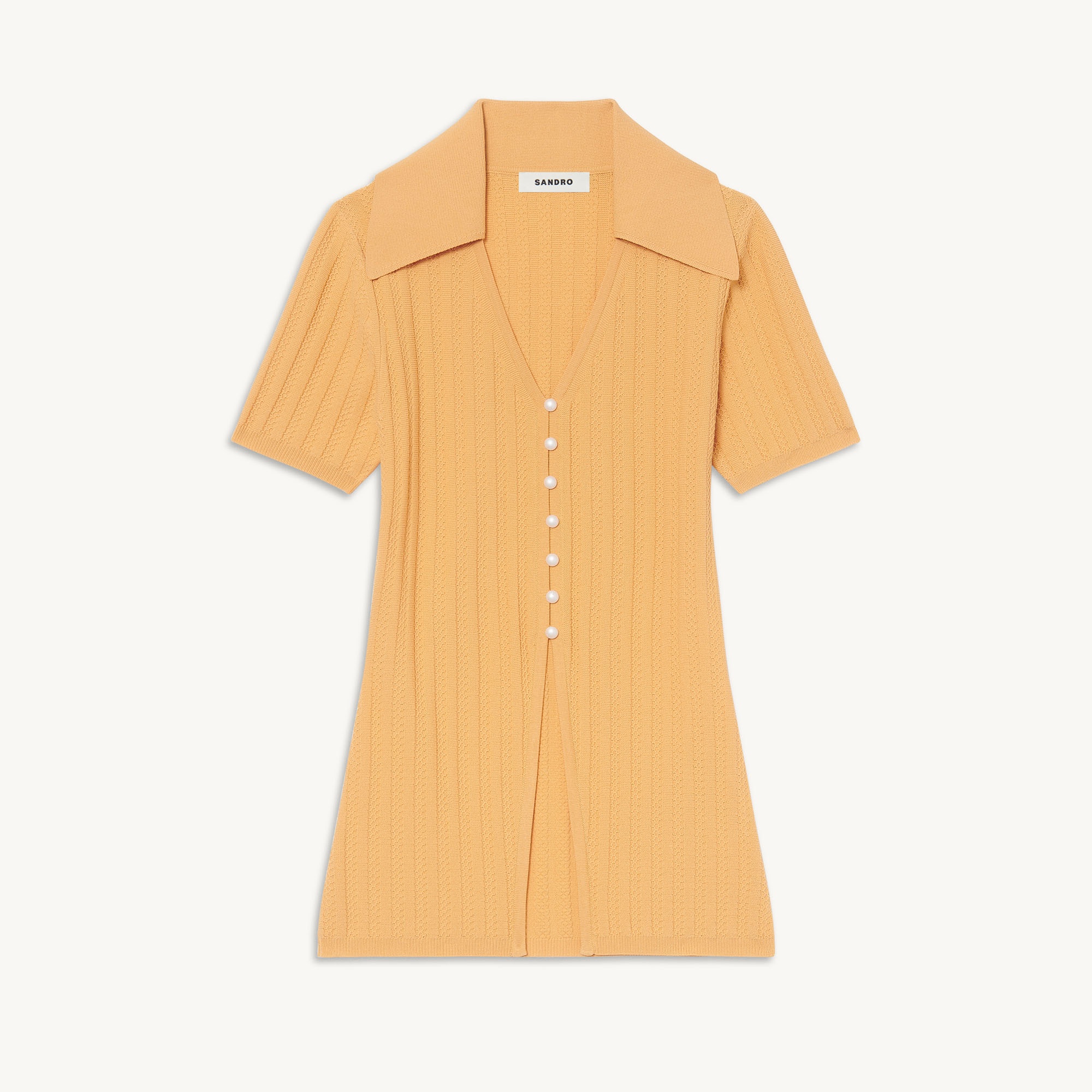 Knit top with pearl buttons - 1