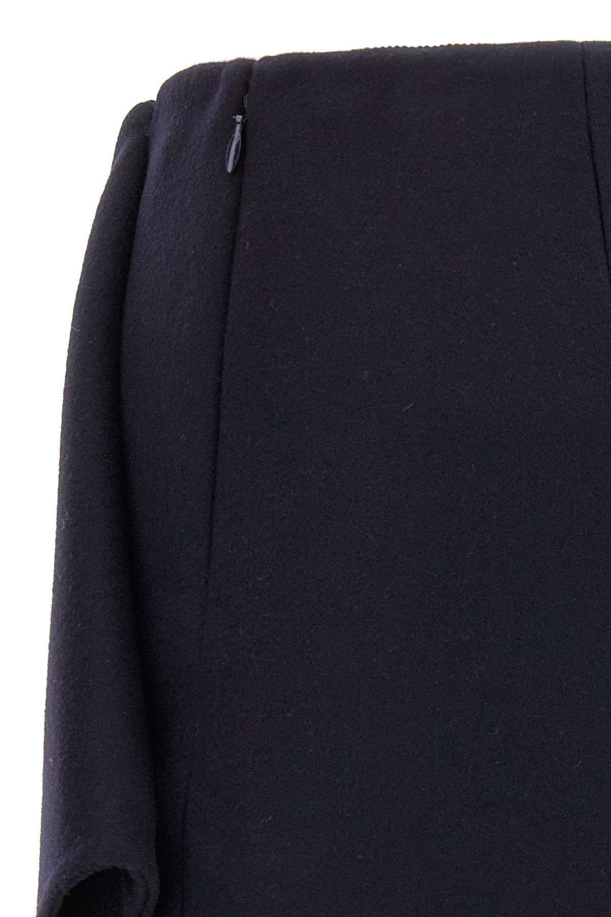 Prada Women Midnight Blue Wool Blend Mini Skirt - 5