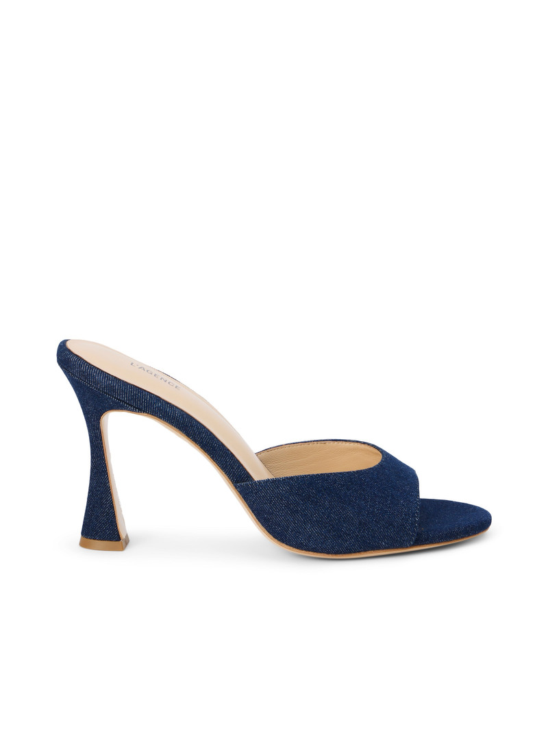 Avery Denim Peep-Toe Mule 1