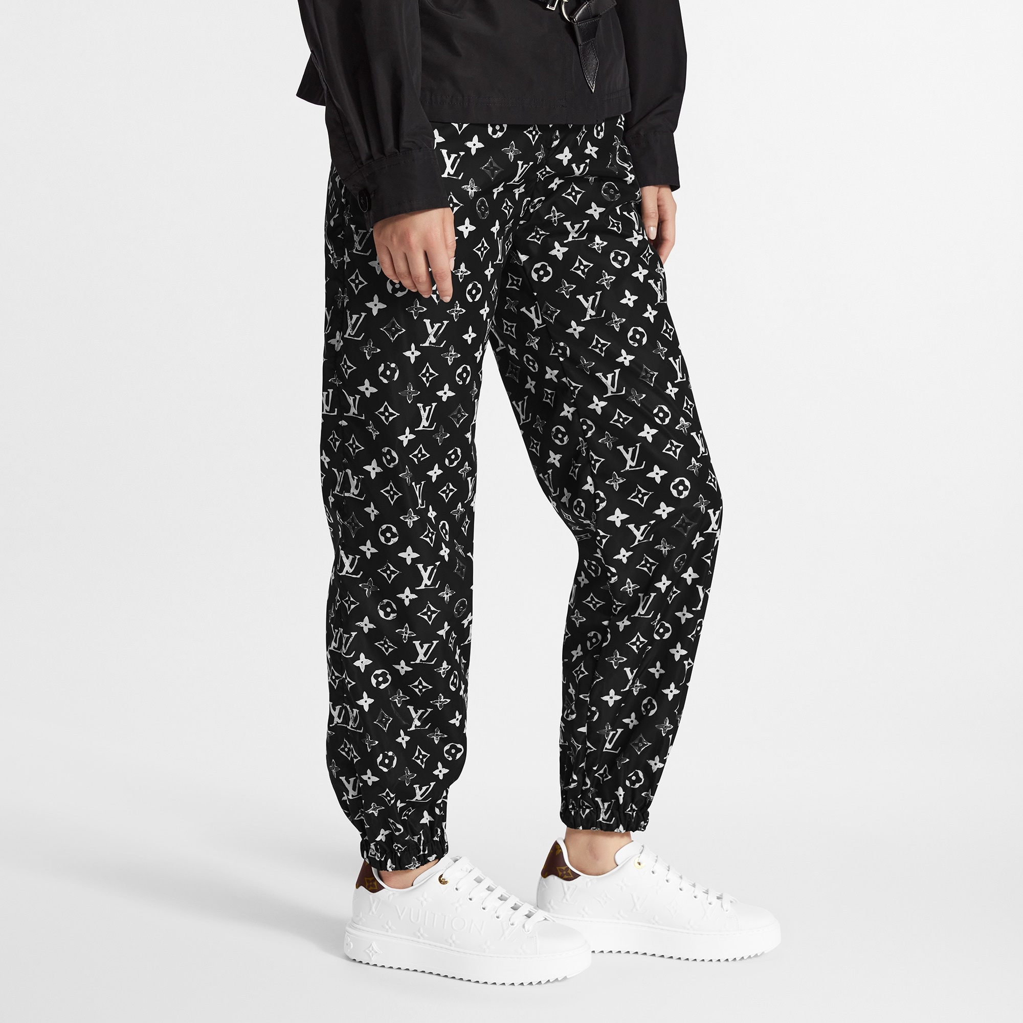 Stencil-effect Monogram Jogging Pants - 5
