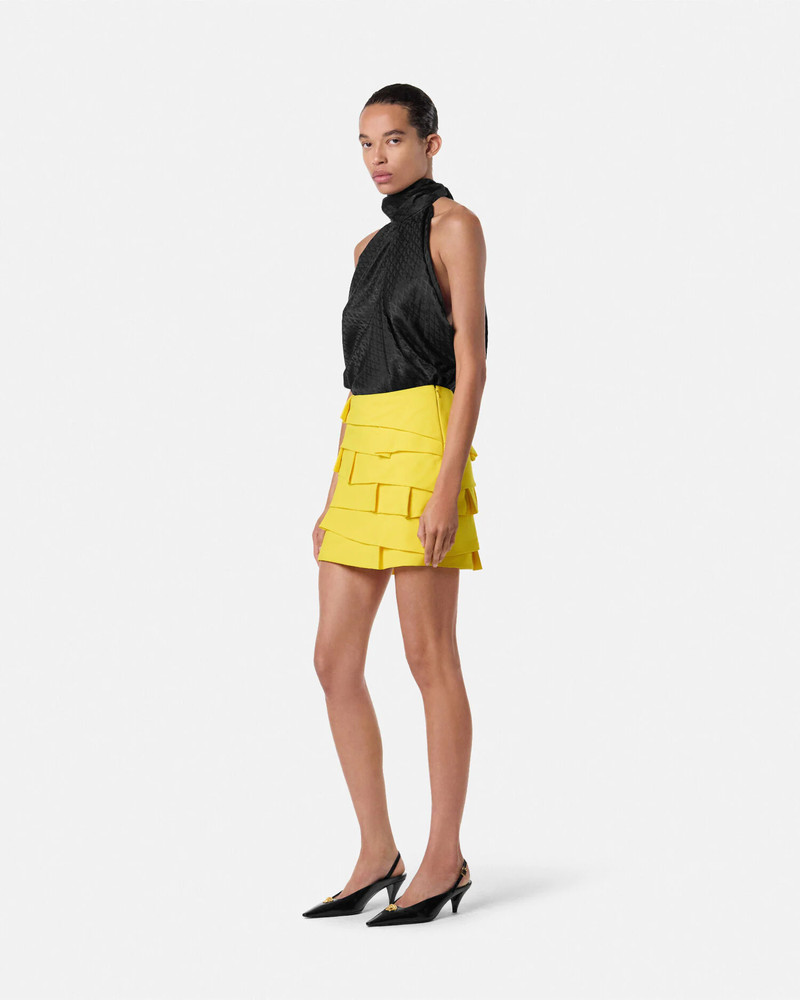 VERSACE Envers-Satin Fitted Mini Skirt outlook