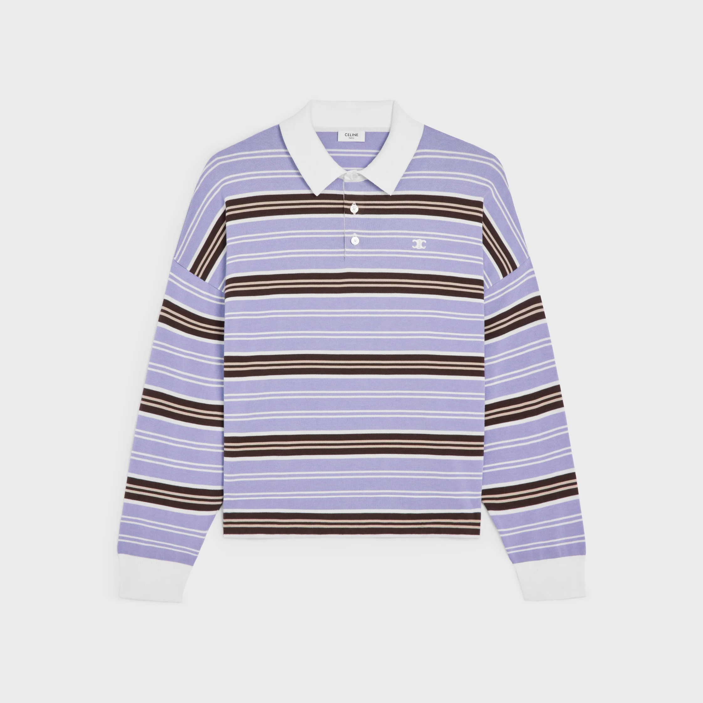 polo sweater IN striped cotton - 1