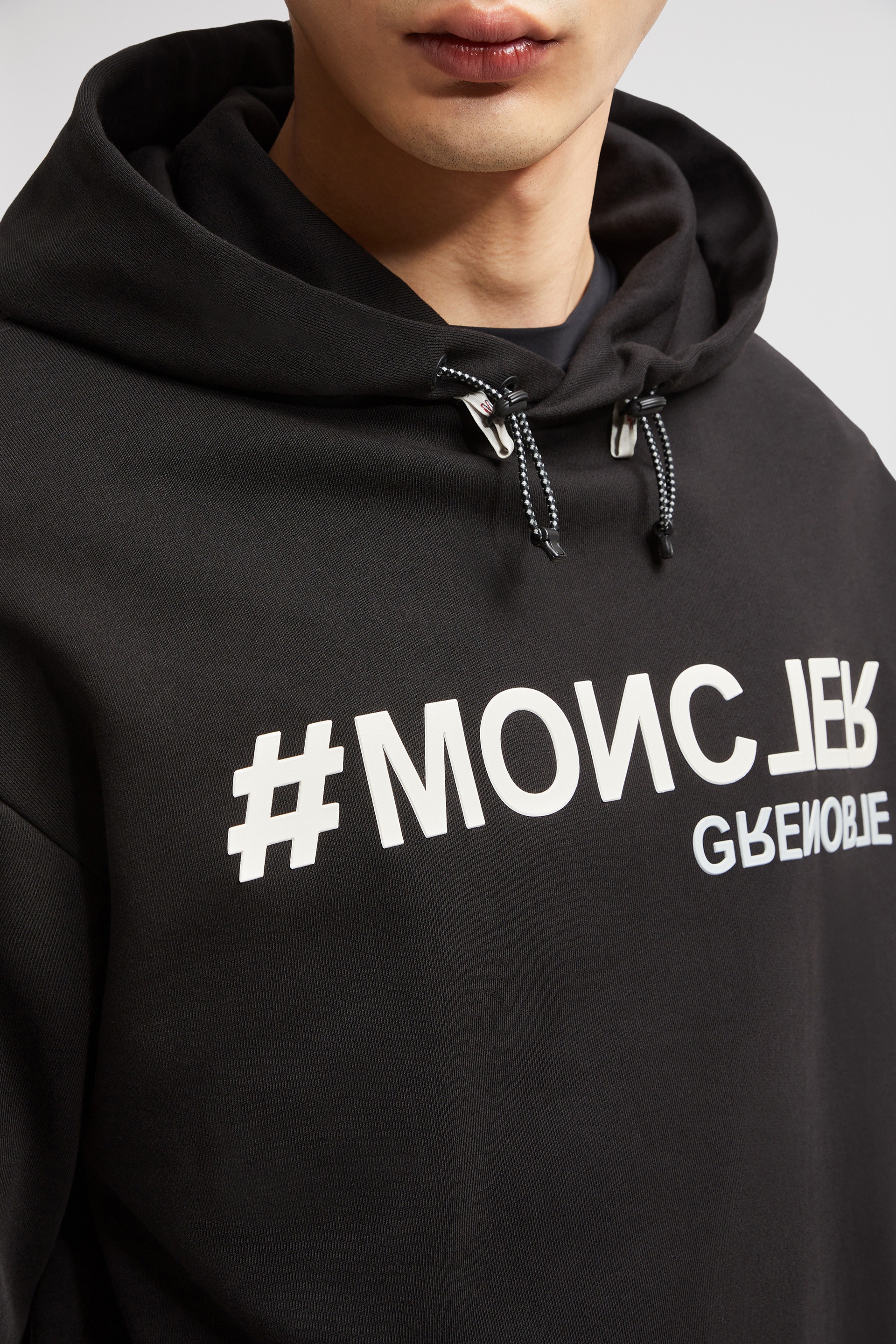 Mirrored Logo Cotton Hoodie - 7