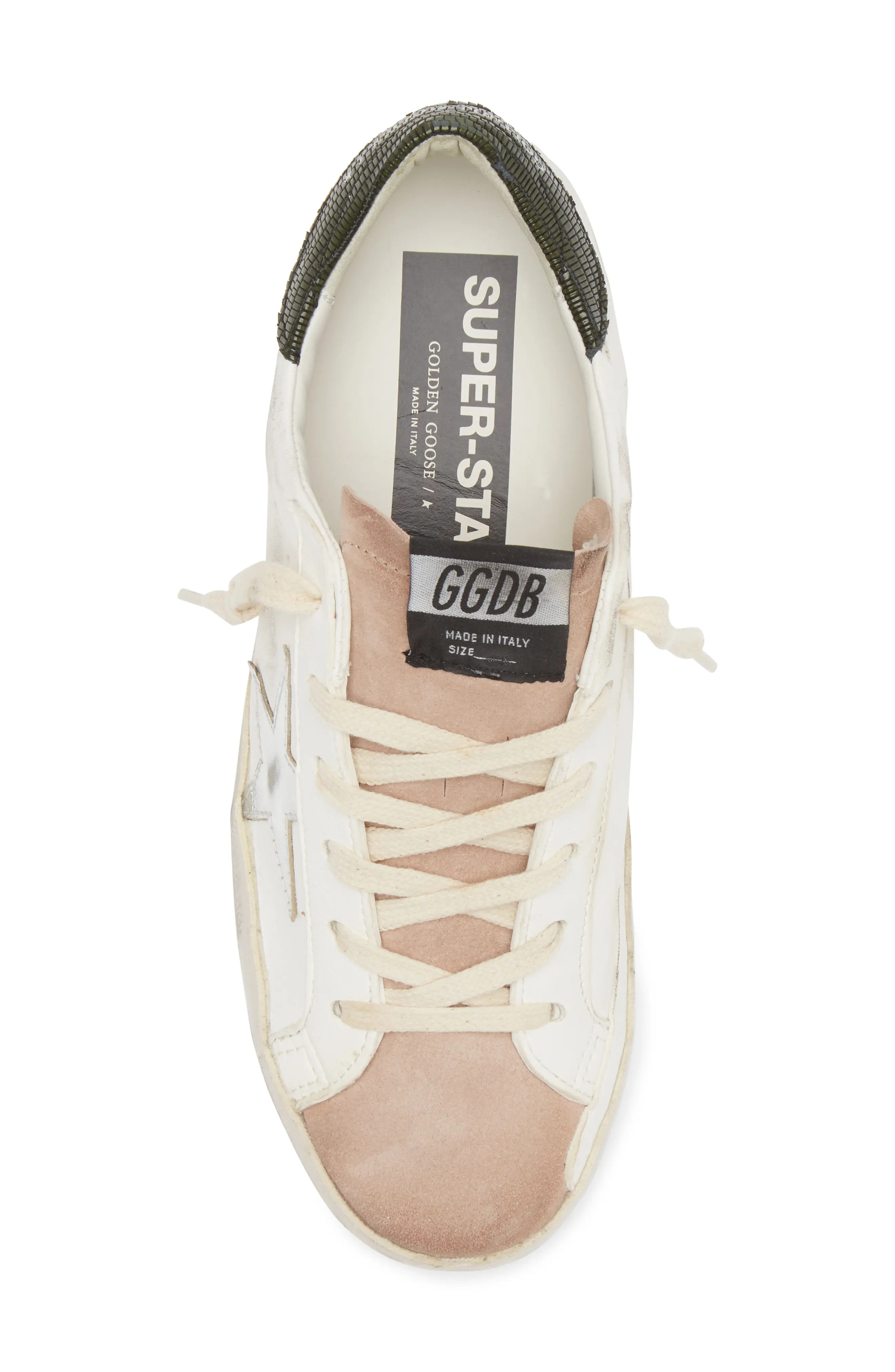 Super-Star Low Top Sneaker in White/Silver - 5