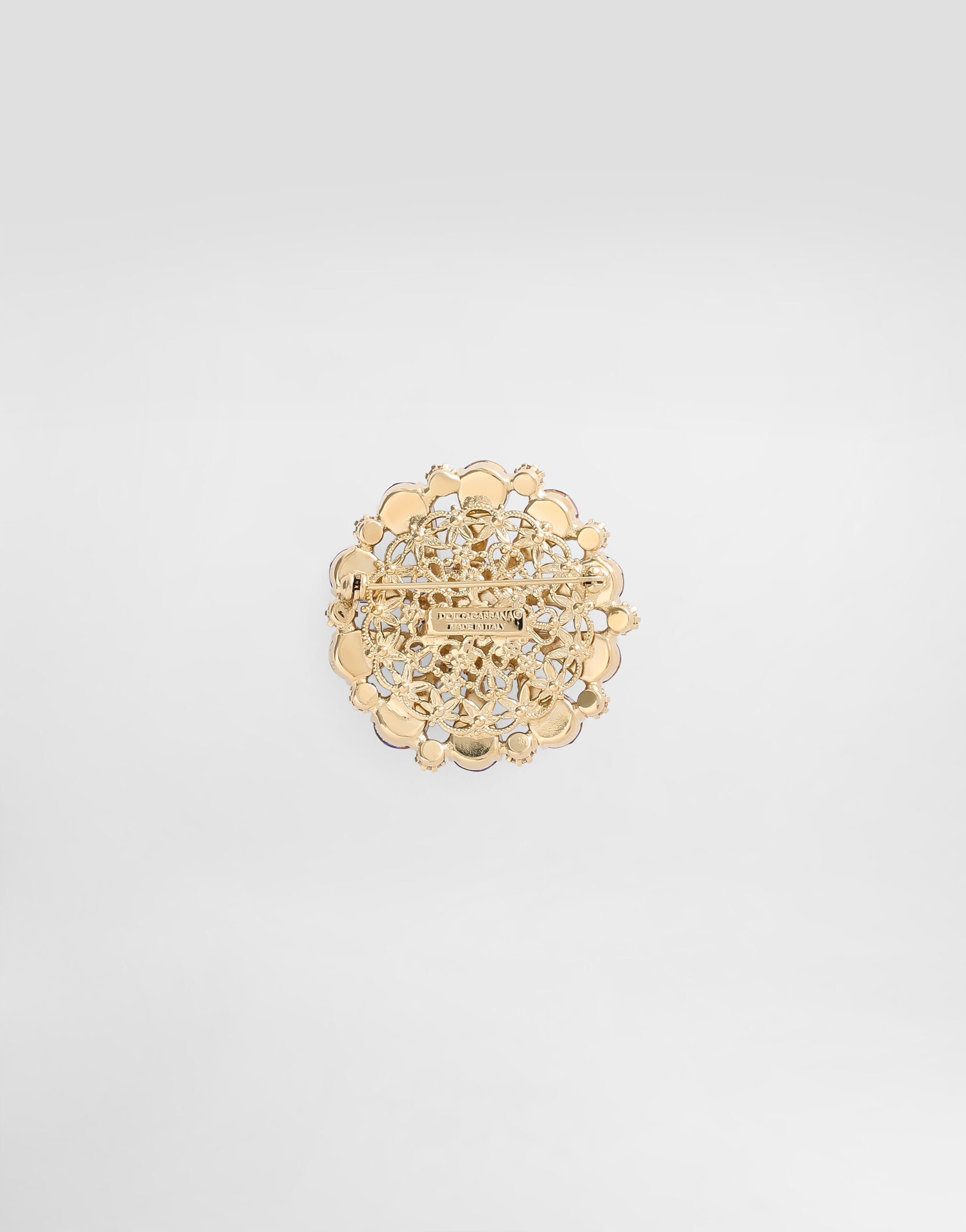 Brooch with rhinestones - 3
