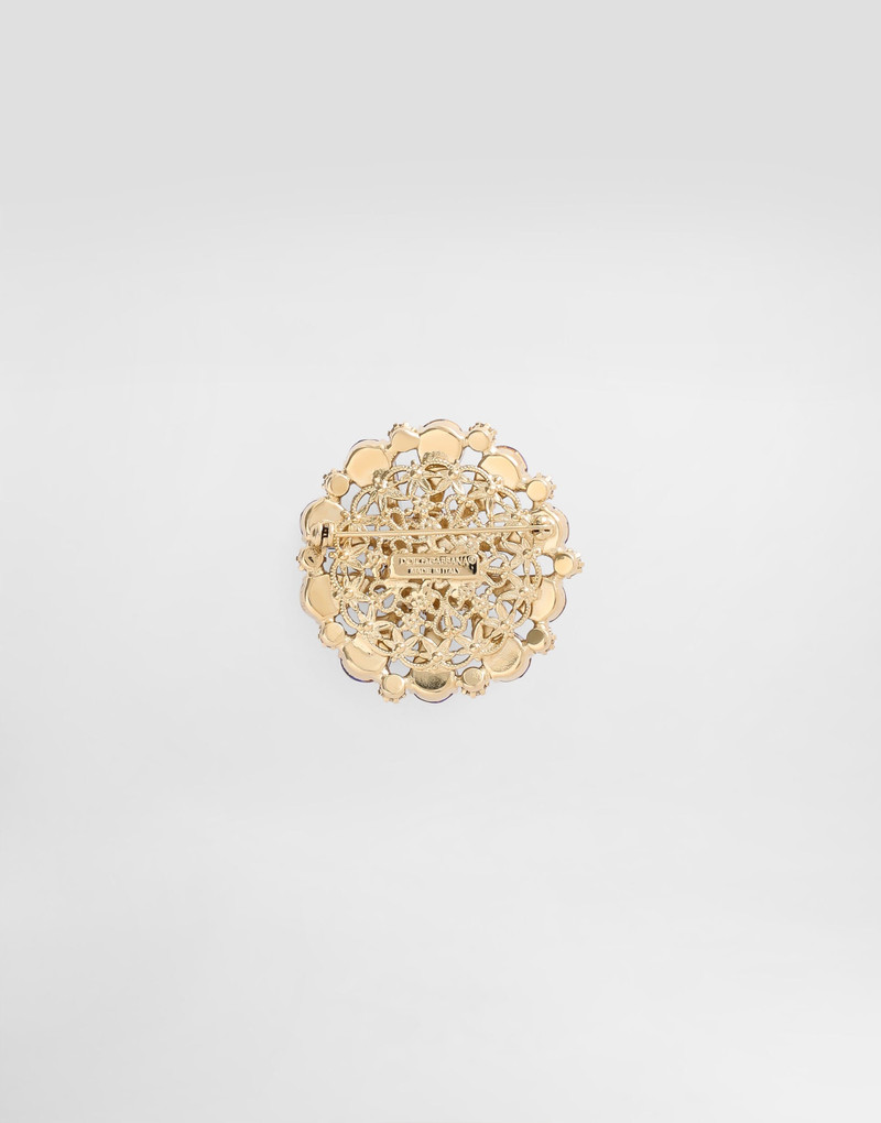 Brooch with rhinestones 3