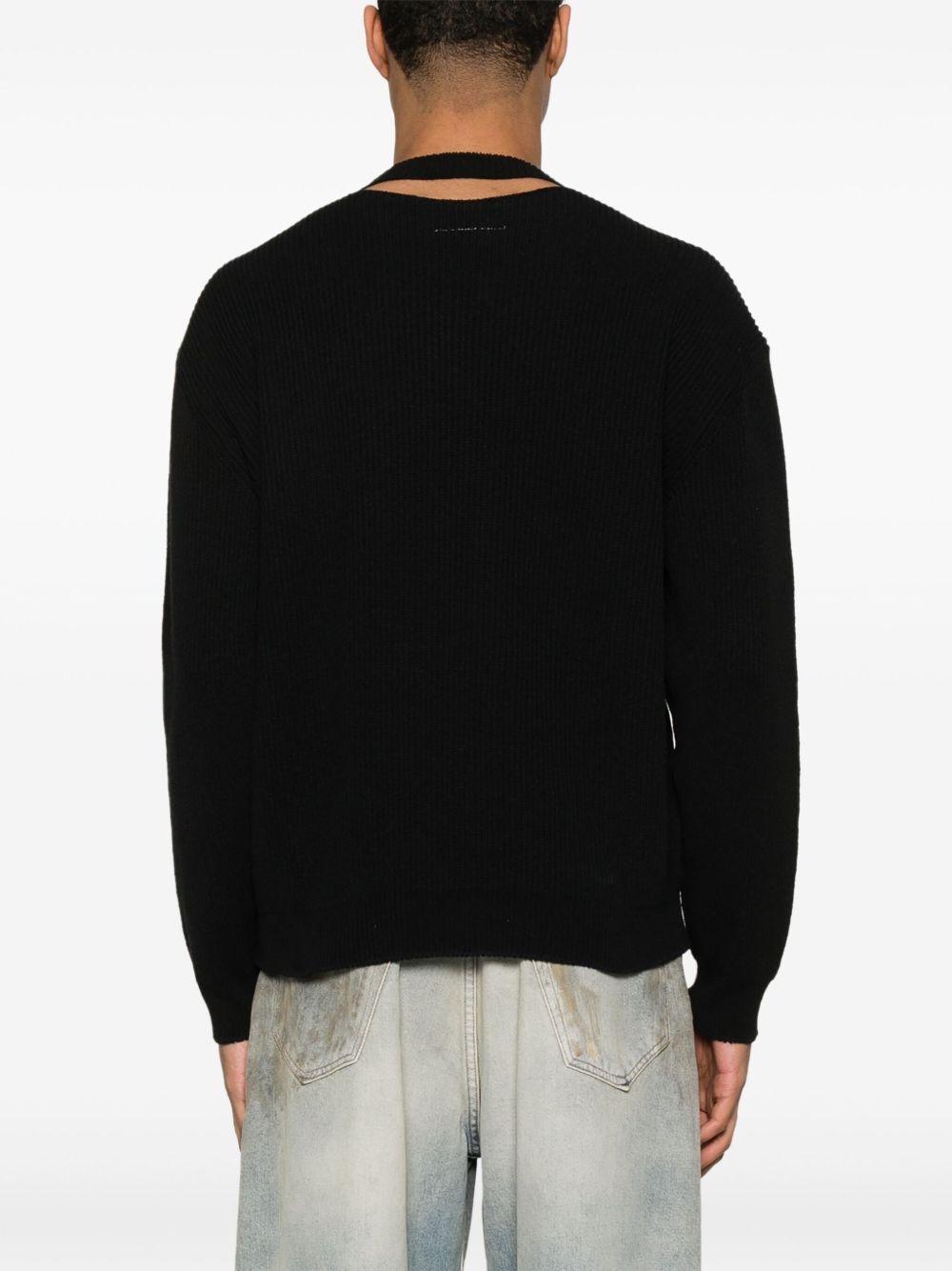 Numbers-print sweater - 4