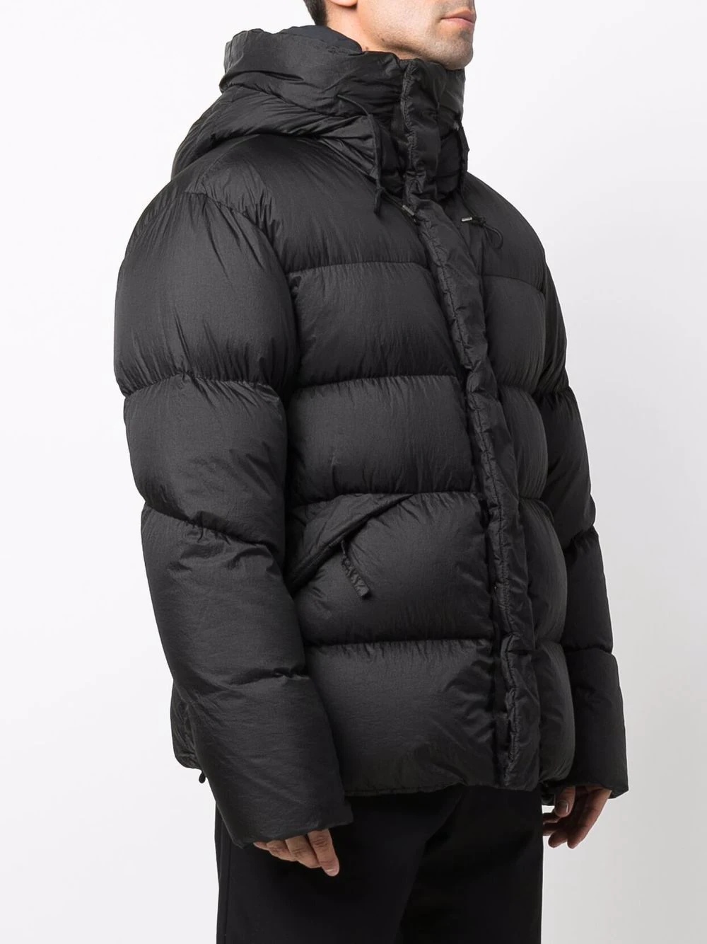 oversized hooded down jacket - 3
