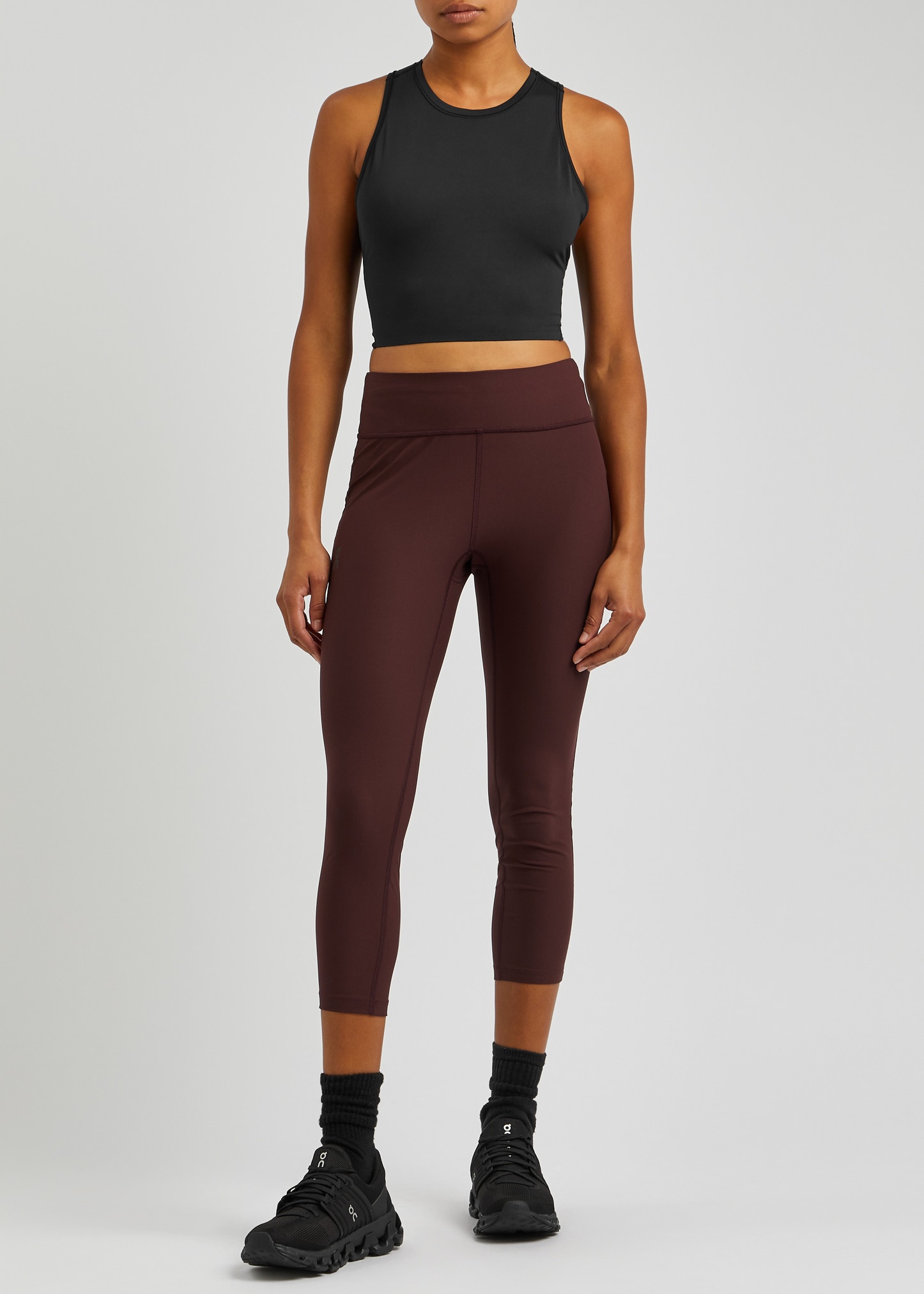 Active cropped jersey leggings - 4