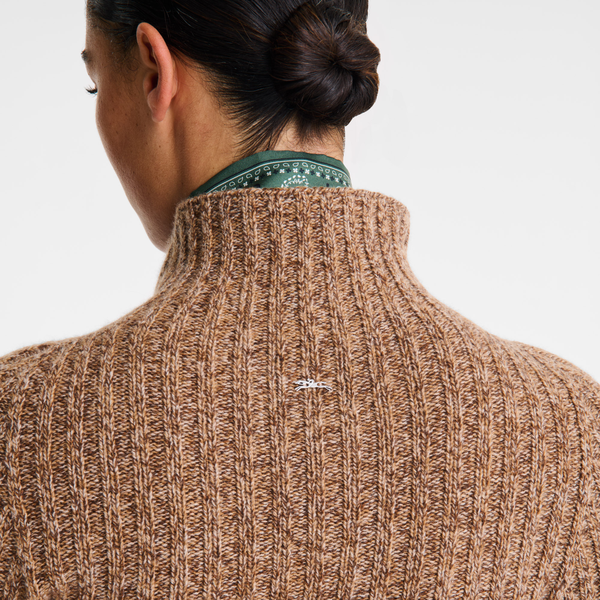 High neck sweater Chocolate - Knit - 5